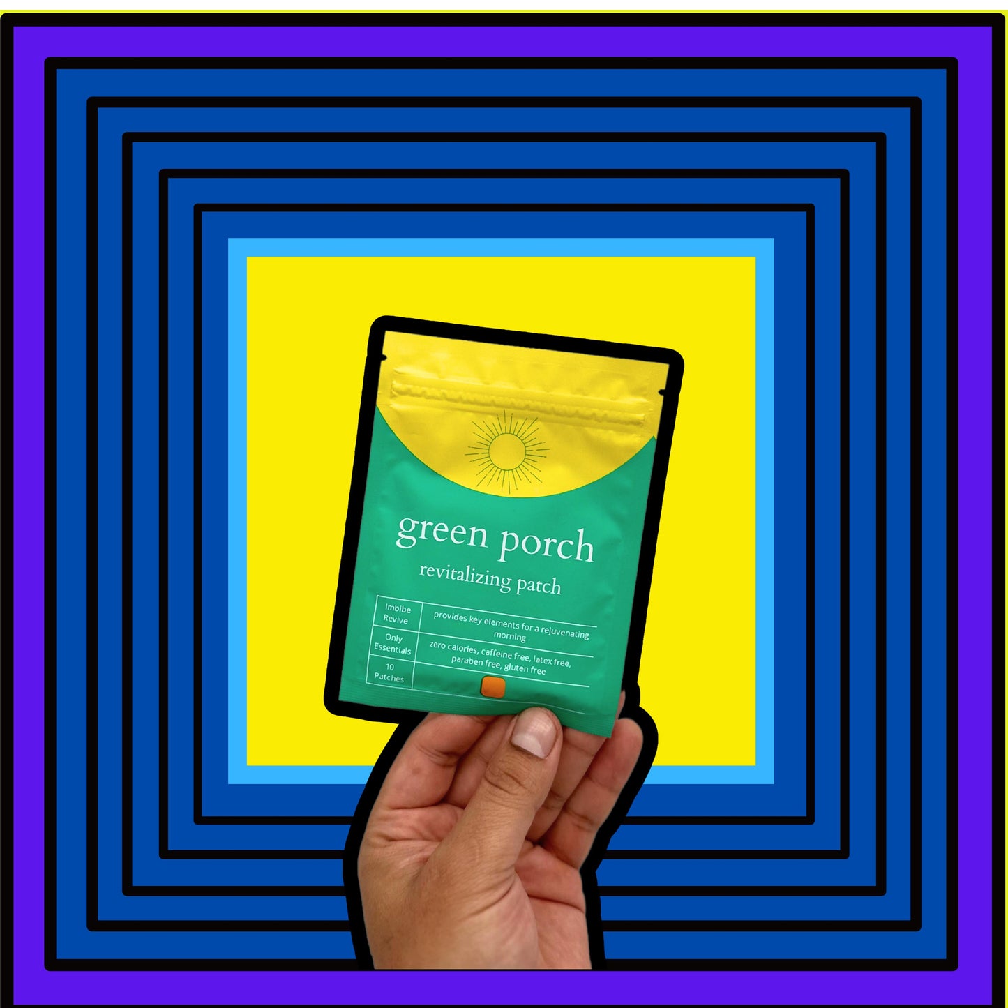 Green Porch Premium Hangover Patches - Vitamin B12, Magnesium, Vitamin C, Folic Acid, Thiamine - Individual Patches - Waterproof - Simple, Natural Ingredients for A Brighter Morning! (Seriously)